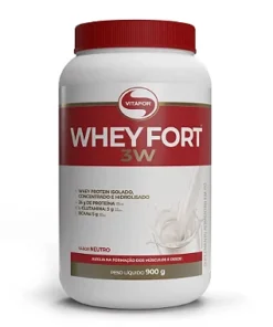 Whey Fort 3W Proteína Whey Protein Hidrolisado 900g Vitafor